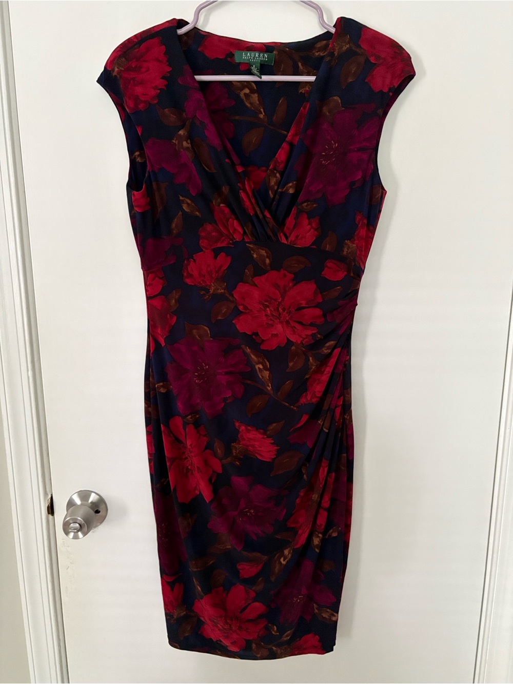 Lauren Ralph Lauren Red Floral Midi Dress - Picture 2 of 12